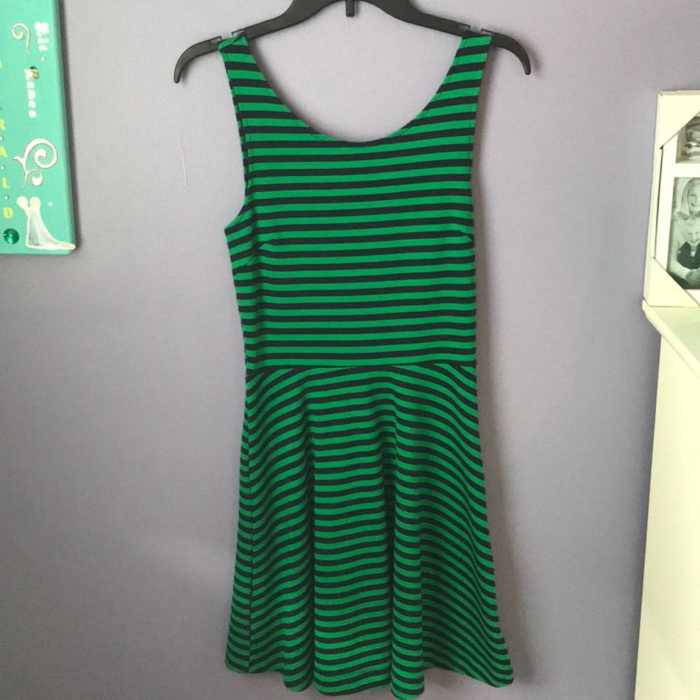 Green/Black Striped Dress from AE